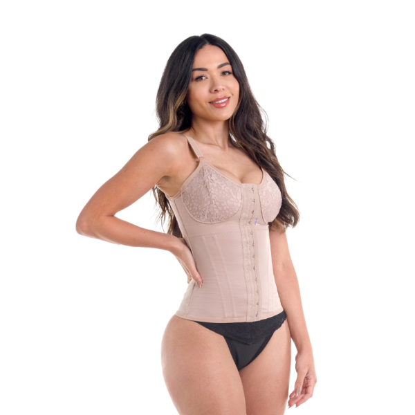 CORSET CON ENCAJE Y 8 VARILLAS